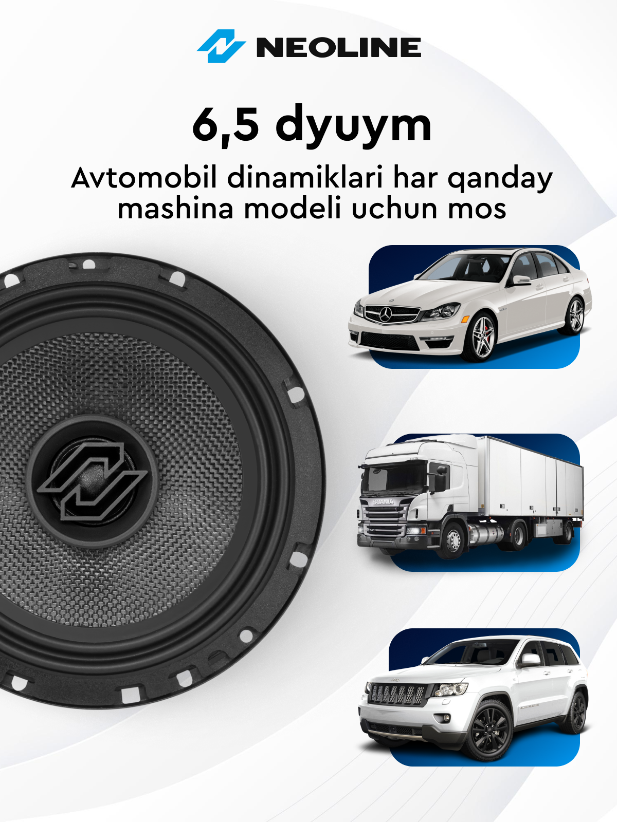 Автоакустика Neoline Ultera RS65, двухполосная, черная, влагостойкая, 1 шт — фото 1