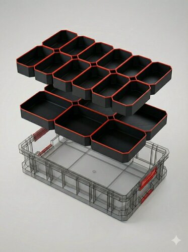 Изображение товара Вставные лотки для ящика Qbrick System Two (6+12 шт)