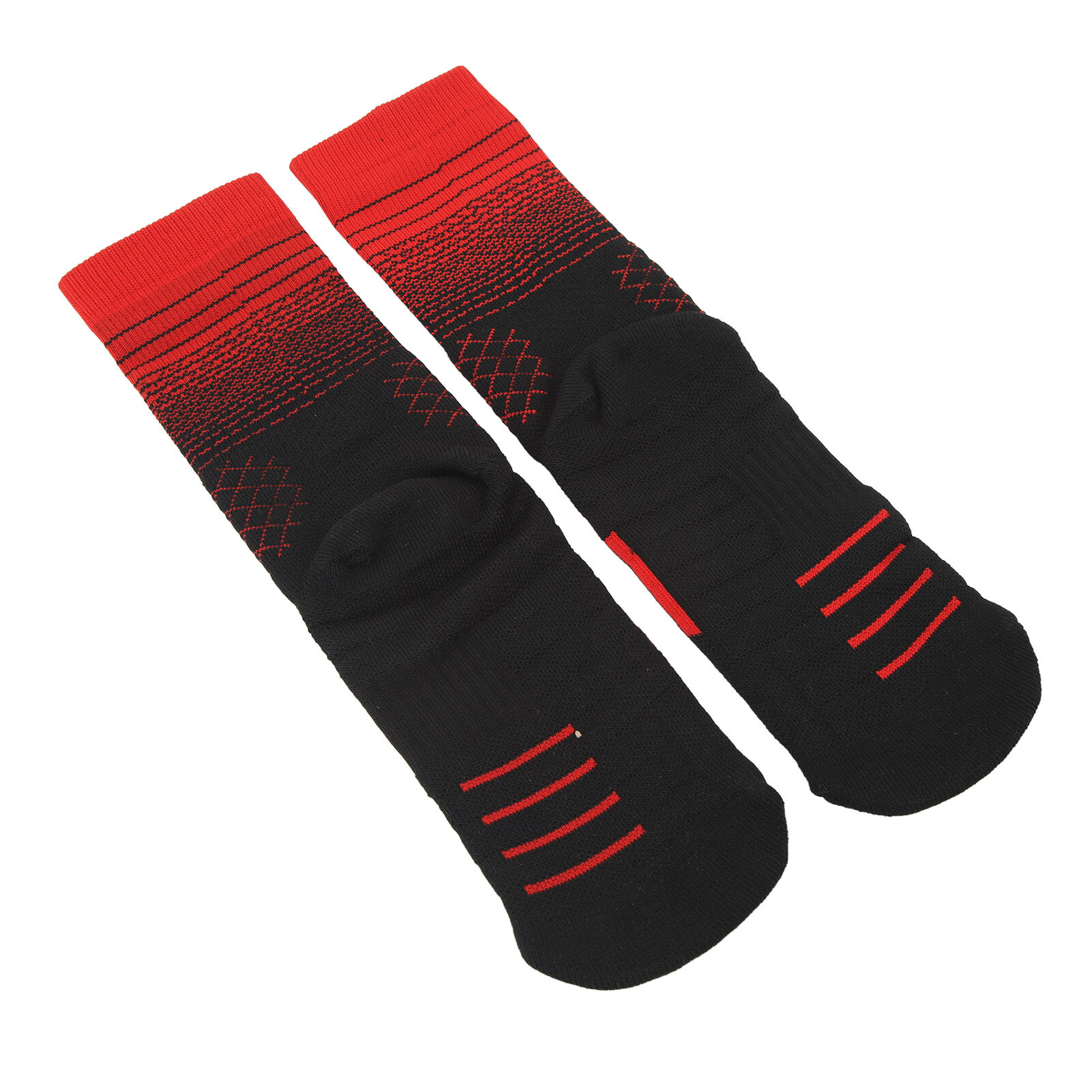 Спортивные носки для мужчин Elite с амортизацией для баскетбола дышащие антискользящие размер L (37-45) черно-красные