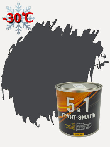 Изображение товара Грунт-эмаль по ржавчине 5 в 1 Новбытхим (2л) графитовый RAL 7024