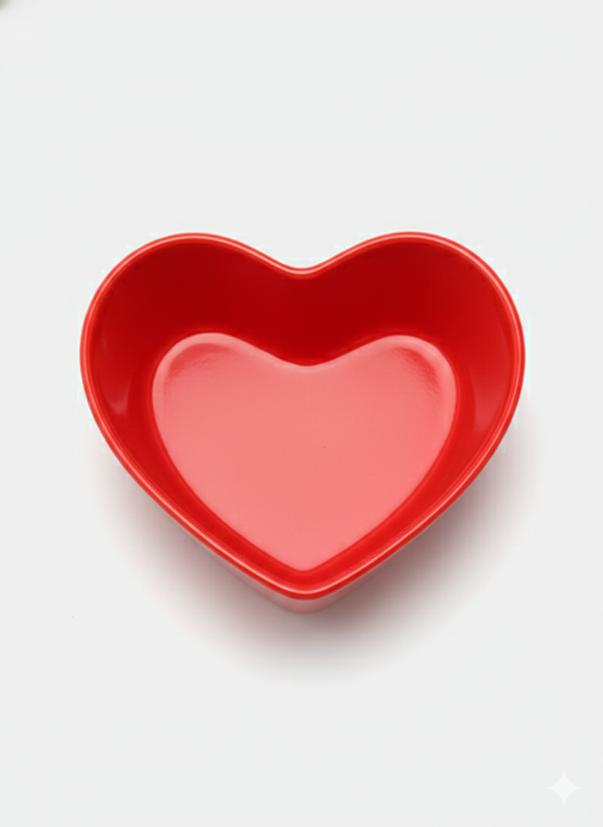 Форма для десертов GOLD "HAPPY KITCHEN", керамика, сердечки, 2 шт — фото 1