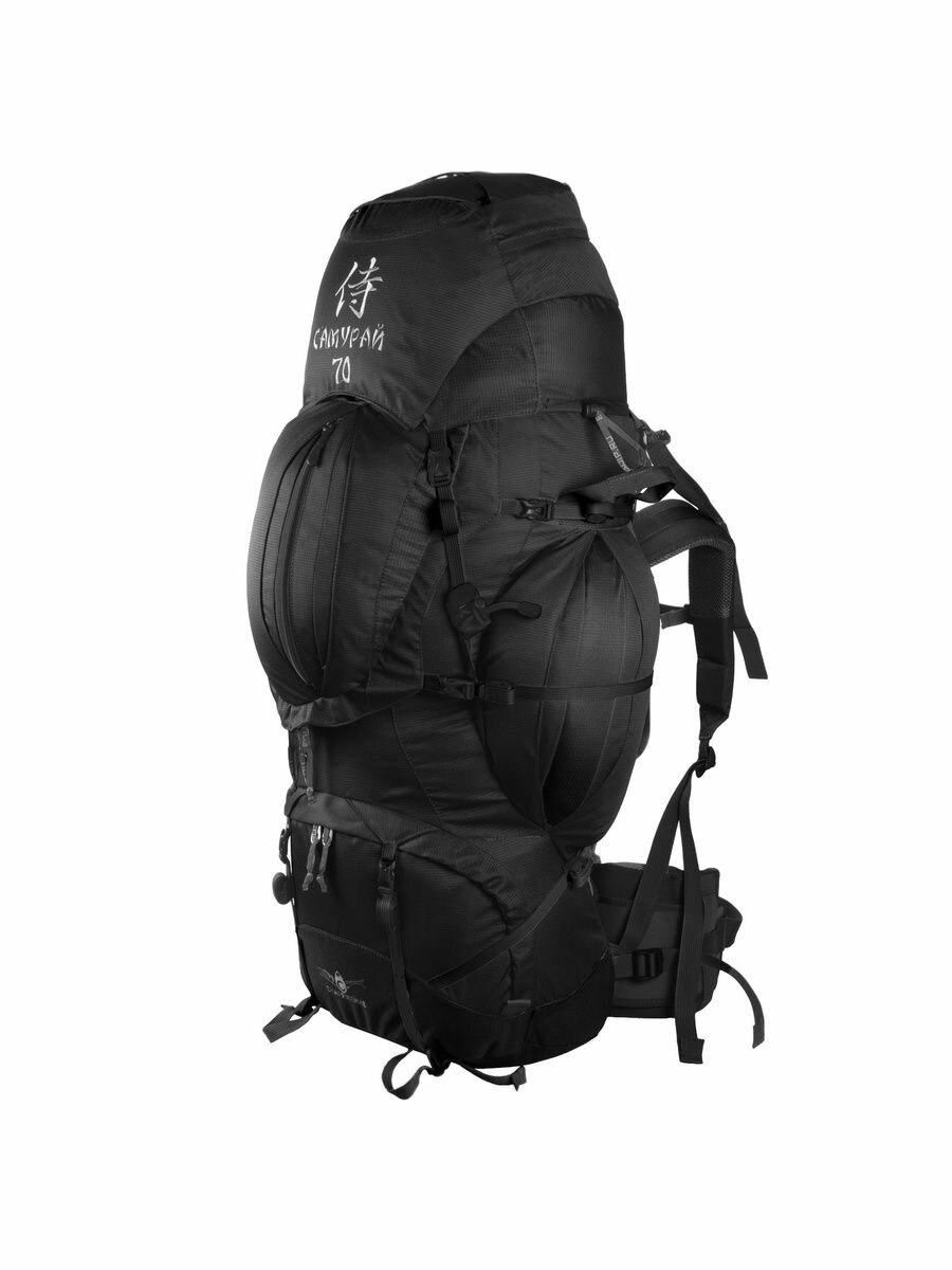 Рюкзак туристический Самурай 70+12 Черный Снаряжение