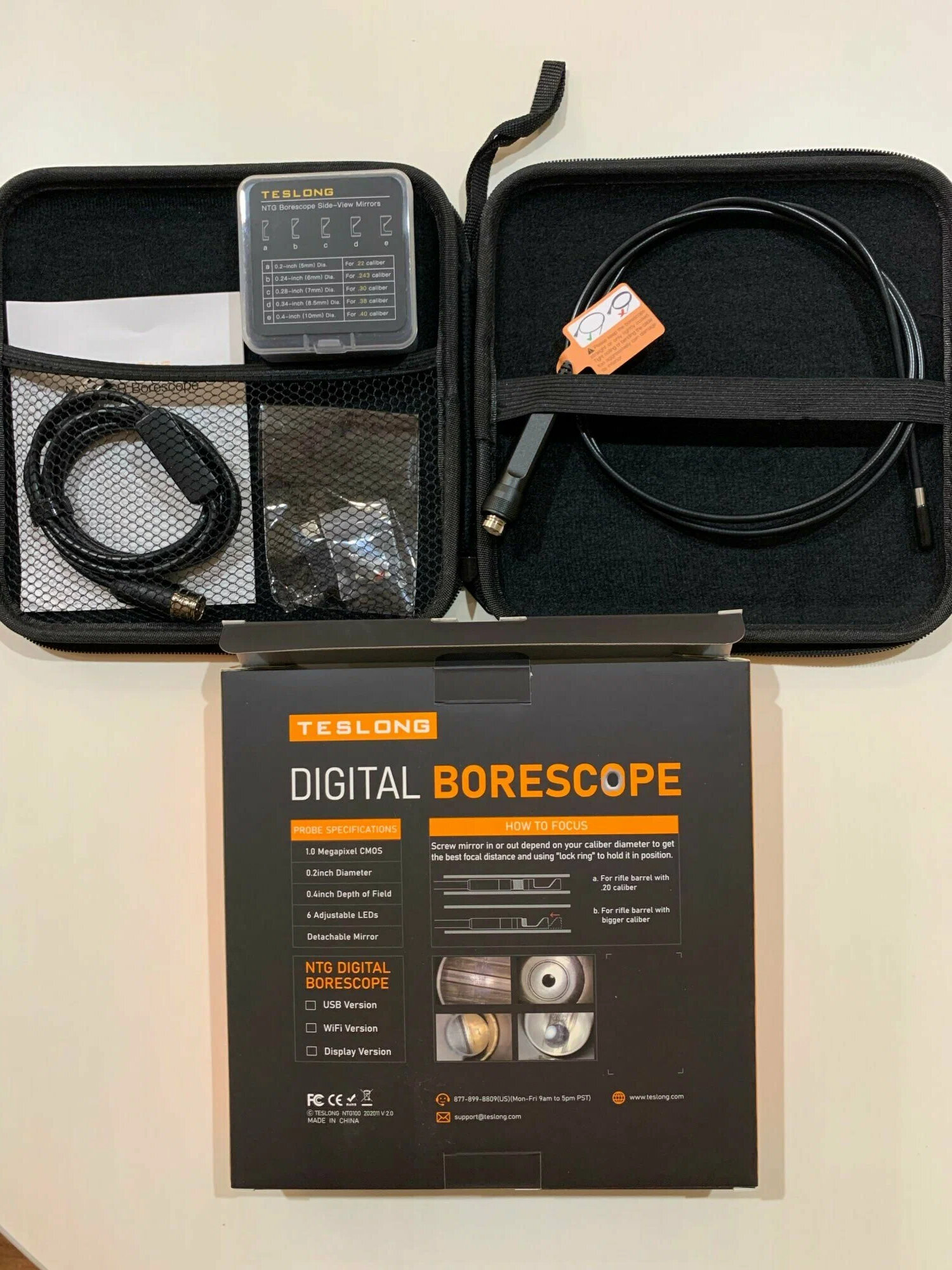 Эндоскоп Teslong NTG-100, для оружия, с 5 зеркалами, USB-подключение — фото 1