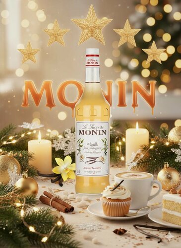 Изображение товара Сироп Monin Ванильный для кофе, молочных коктейлей и десертов