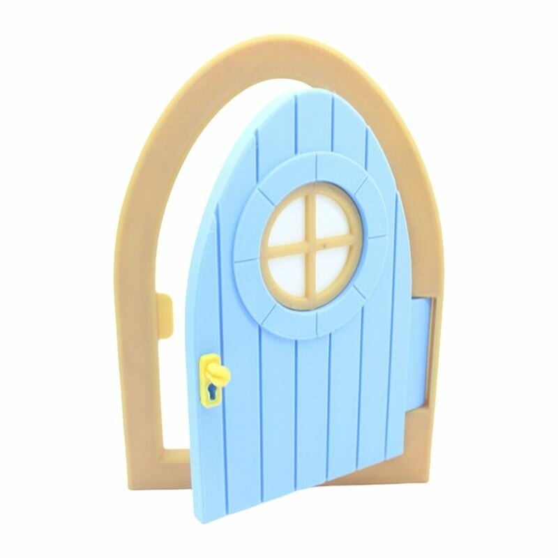 Модель сказочной двери mini fairy door для украшения внутреннего двора-синий