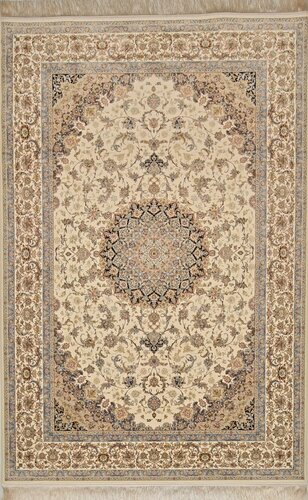 Изображение товара Ковер персидский высокоплотный с рельефным ворсом "HBB23 кремовый" 200х300 см