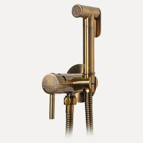 Изображение товара Гигиенический душ со смесителем встраиваемый Grocenberg GB001BR, бронза