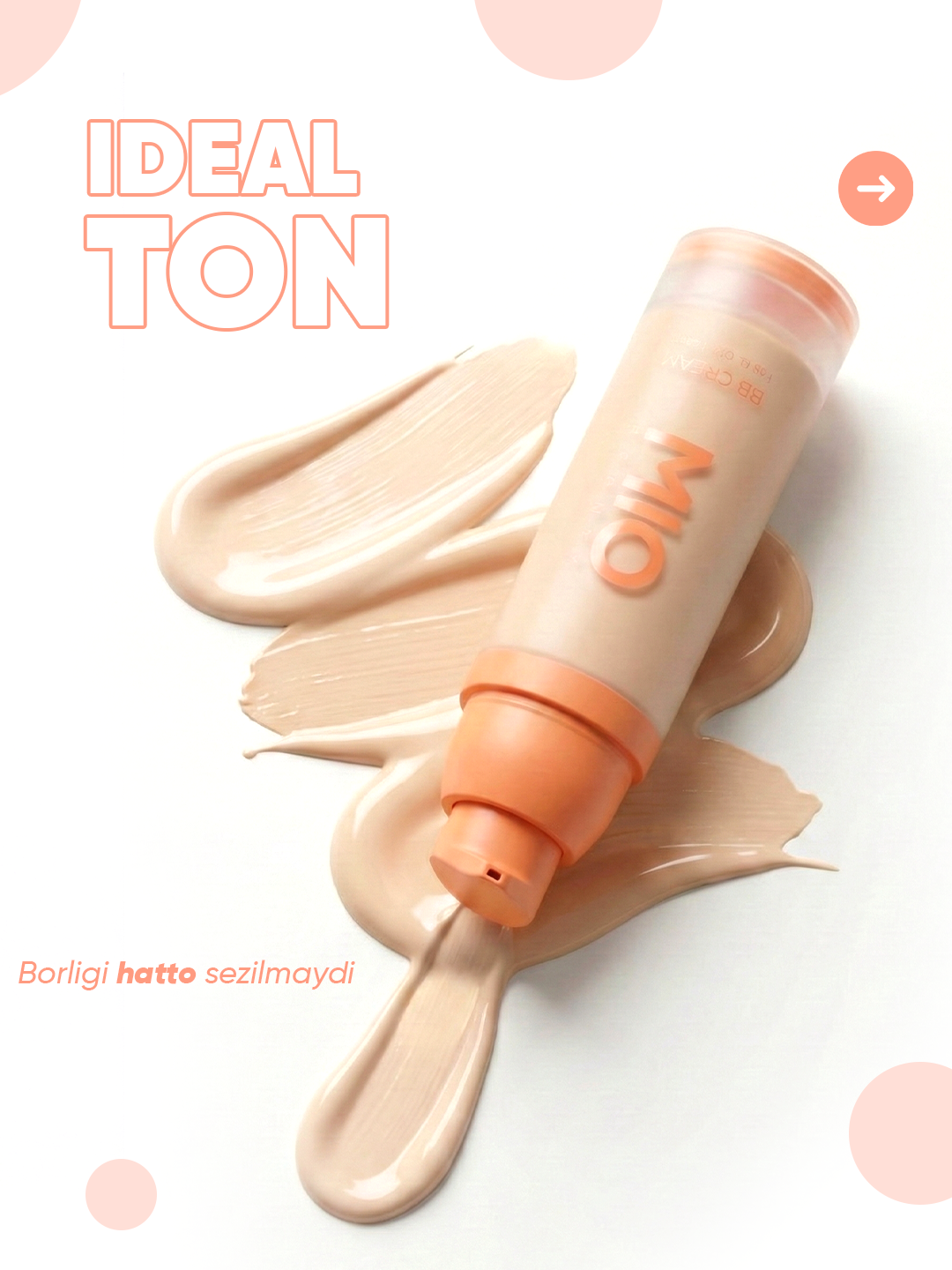 Крем для лица MIO BEAUTY Cream BB F1, для всех типов, увлажнение, лифтинг, без спирта — фото 1