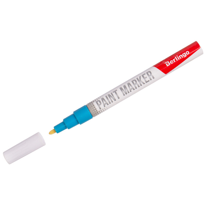 12 шт. Маркер-краска Berlingo "Uniline PA200" синяя, 2мм, нитро-основа