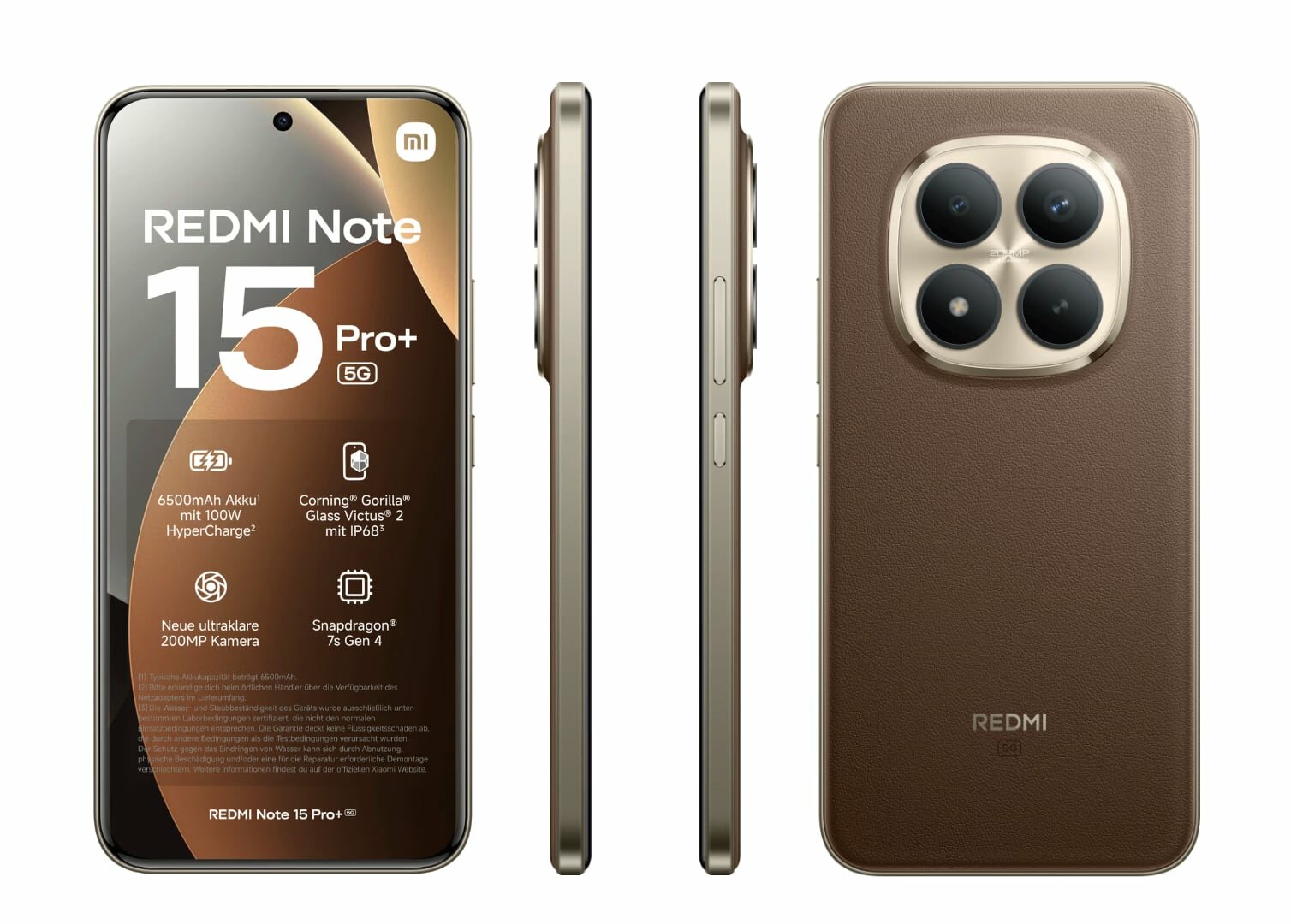 Смартфон Xiaomi Redmi Note 15 Pro+ 12/512 , 200МП, 100Вт, 6,83", NFC, коричневый