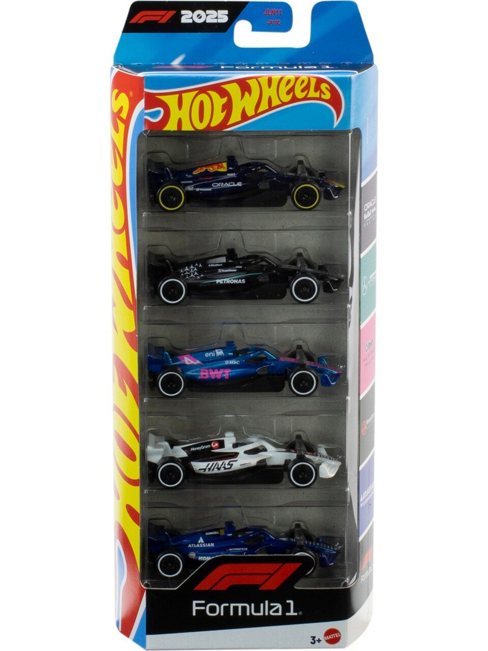 Набор Hot Wheels Формула 1 Хот Вилс машинки 5 штук Серия Formula 1 2025