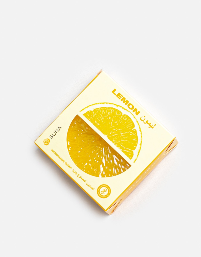 Ароматное мыло для лица и тела Suna Lemon, c увлажнением, натуральное и гипоаллергенное