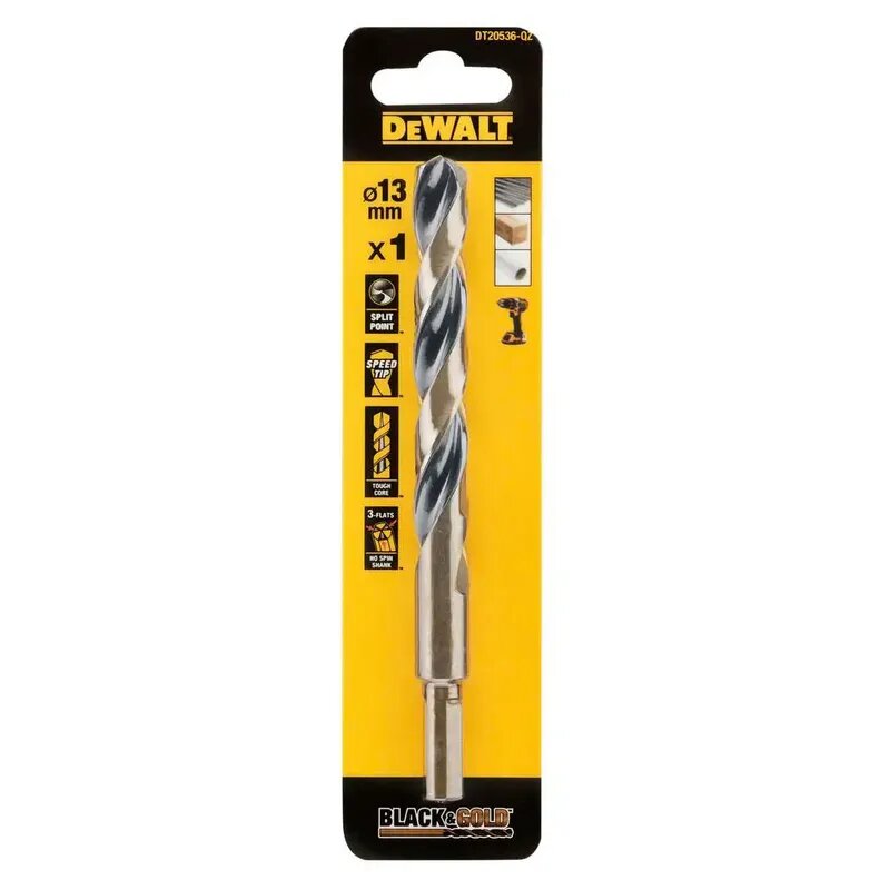 Сверло по металлу DeWALT EXTREME Black&Gold 13х151мм DT20536-QZ