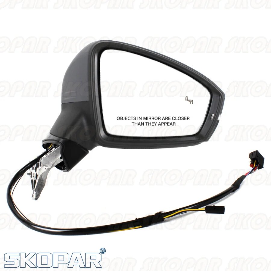 Для VW Tiguan LHD 2017 2018 2019 2020 2021, автомобильное окрашиваемое зеркало в сборе с регулировкой мощности отопления, поворотная лампа, слепая зона