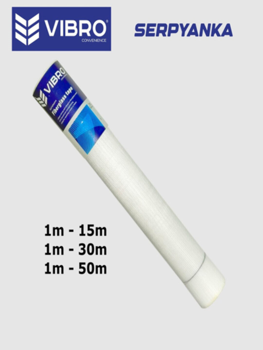 Серпянка Vibro, армирующая, стеклотканевая, самоклеящаяся, 1 м Vibro Фасадный серпянка 1мх50м