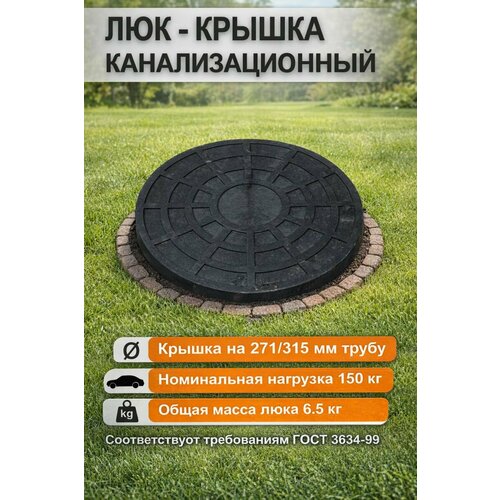 фото Люк/пробка д 271мм/ф315 мм (черный) sms