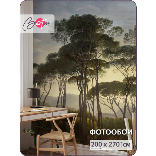 фото Фотообои на стену флизелиновые 3d лес фреска 200х270 см bartonwall n106 barton wallpapers