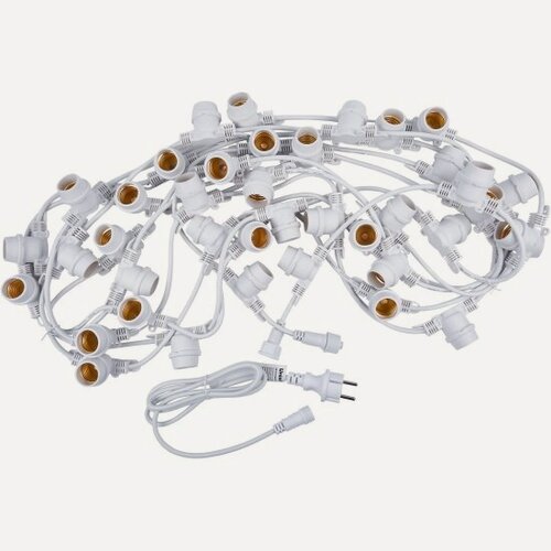 Изображение товара Гирлянда Белт-лай Uniel UDL-K110 40/E27/10M IP65 WHITE BELT-LIGHT 10м + 1,5м сетевой шнур