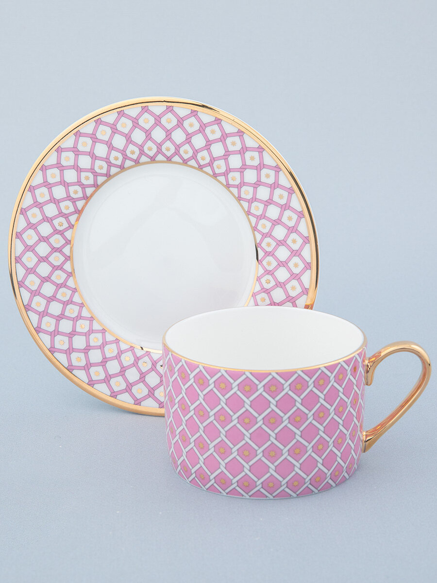 Чайная пара "Астра 2" форма Идиллия 250 мл, Императорский фарфоровый завод