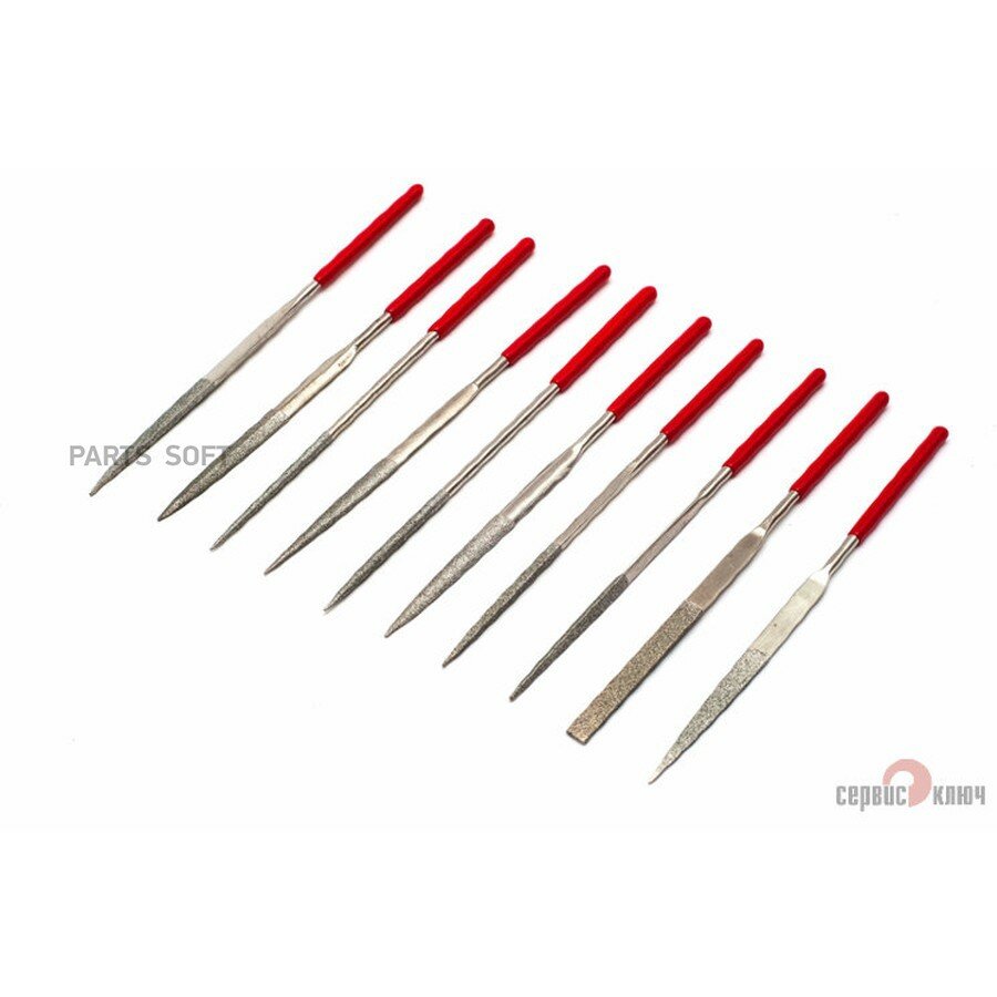 Набор надфилей "Сервис Ключ" (10 предметов) (алмазных) сервис ключ 72832 | цена за 1 шт