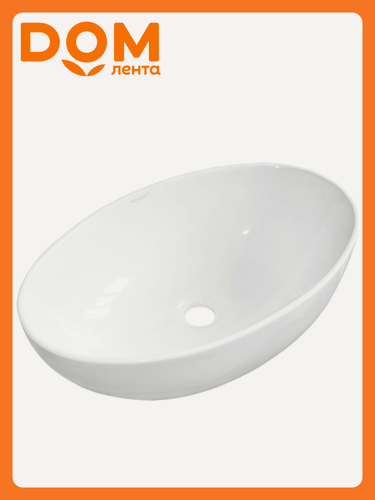 Изображение товара Умывальник SANITA LUXE "RINGO", накладной, овальный, белый, 15х53х33 см