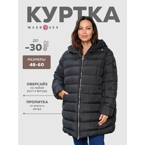 фото Бомбер maxroses, размер 52, black