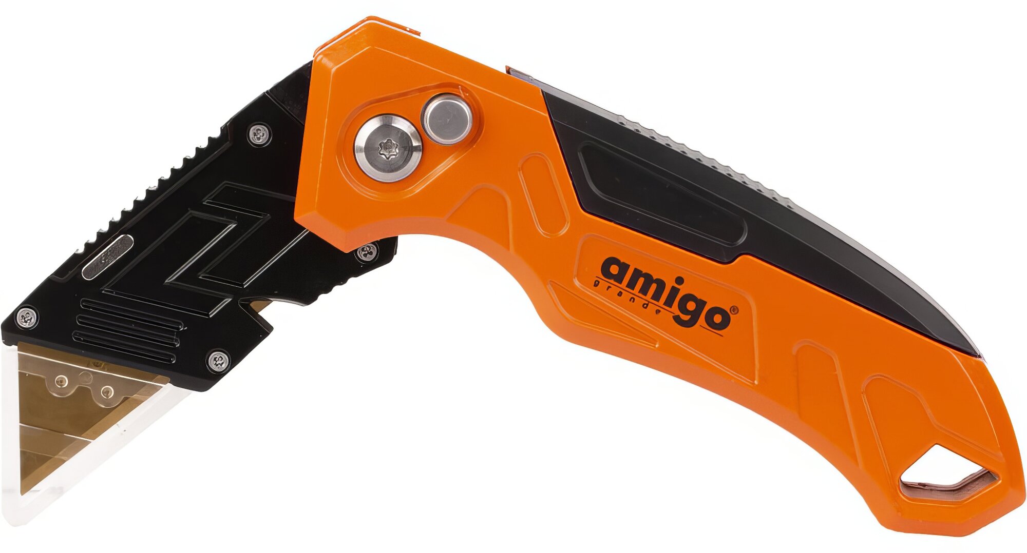Строительный нож с трапециевидным лезвием AMIGO 77201