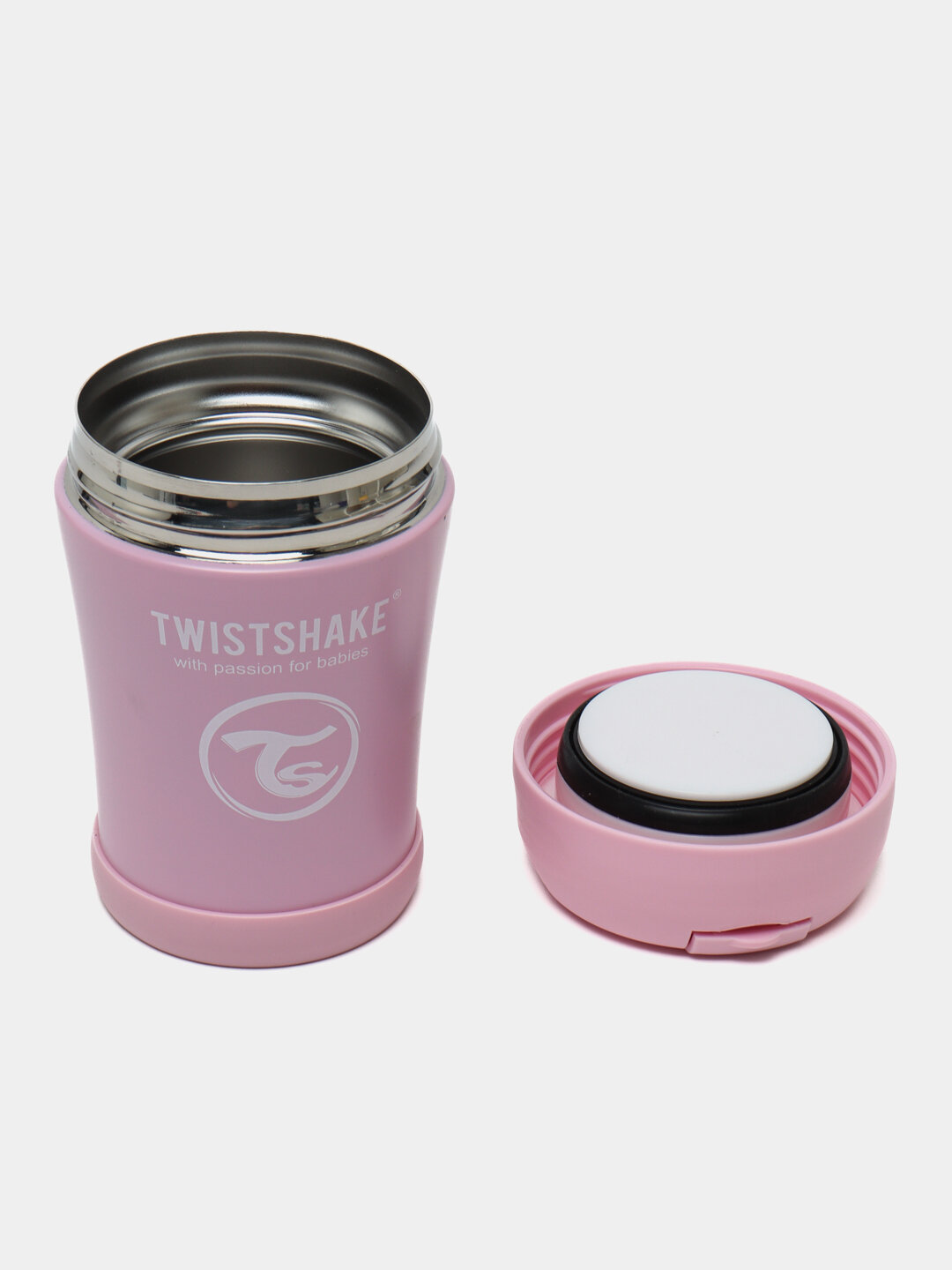 Термоконтейнер Twistshake, для детского питания, розовый, 350мл — фото 1