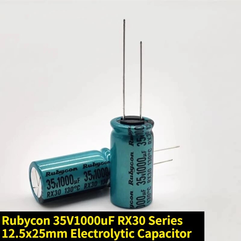 5 шт./20 шт. Rubycon 35V1000uF RX30 серии 125x25 мм устойчивый к высоким температурам 1000 мкФ/35 В 130 градусов электролитический конденсатор 5Pcs