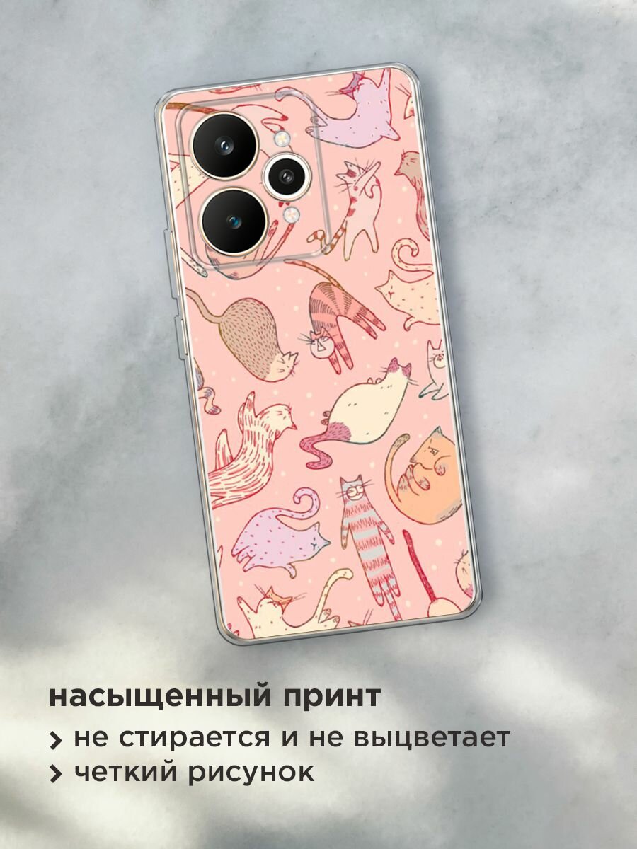 Силиконовый чехол на Realme 15 / Реалми 15 с принтом "Розовое счастье" — фото 1