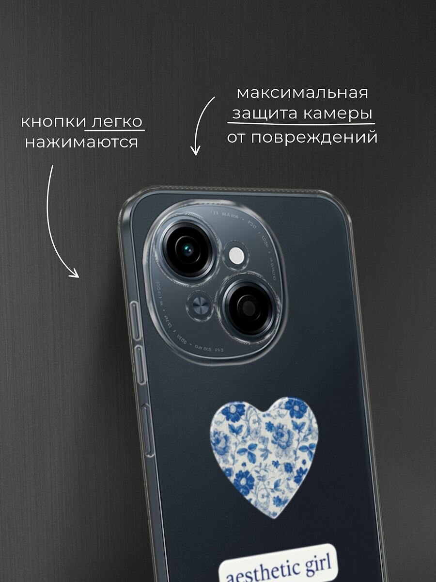 Чехол на Tecno Spark Go 1/Pop 9 / Текно Спарк Go 1/Поп 9 с принтом "Aesthetic girl" — фото 1