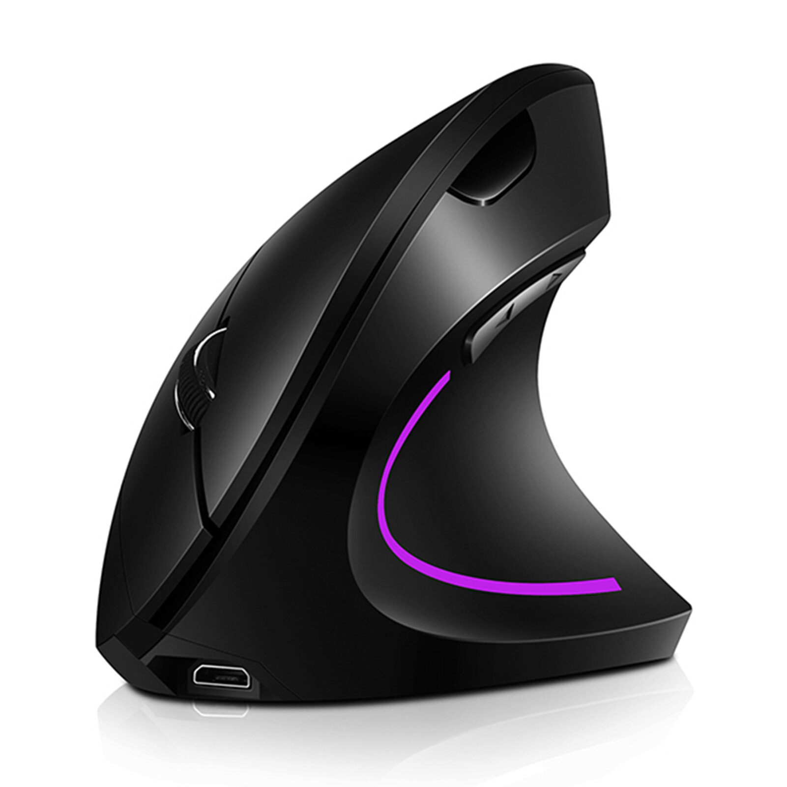 Беспроводная вертикальная мышь с USB зарядкой, RGB свет, 3 уровня регулировки скорости, эргономичный, для офиса