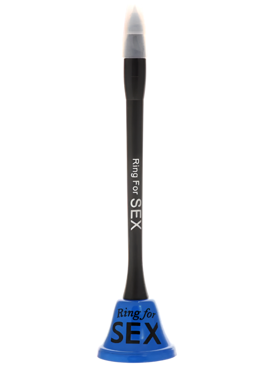 Ручка колокольчик синий "Ring for SEX", ручка-игрушка, шариковая, синий стержень, с приколом