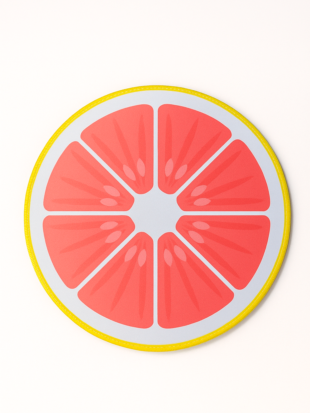 Коврик для мыши "G7", круглый, с принтом фрукт, прошитые края, 25см