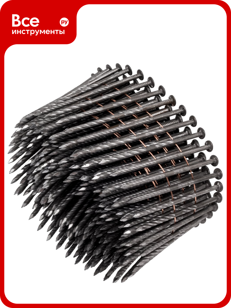 Гвозди на катушке винтовые BlackWeld упаковка 6000 шт. 2.8x70 мм 1231bw