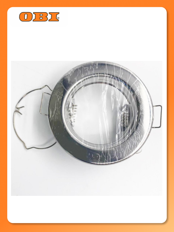 Встраиваемый светильник GU5.3 хром 50 Вт круглый потолочный