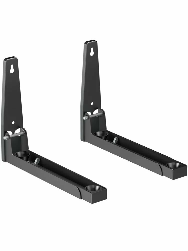 Кронштейн для микроволновой печи (кронштейн для свч) духового шкафа регулируемый максимальный вес до 40 кг черный ONKRON MW-400