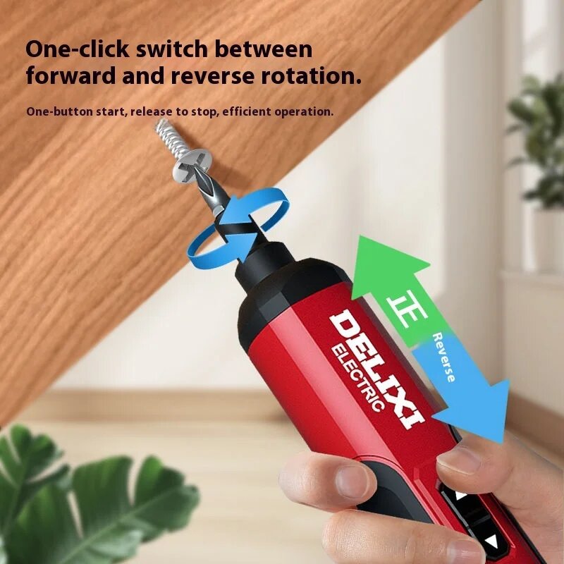 Изображение Xiaomi Delixi электрическая отвертка с прямым хвостовиком перезаряжаемая литиевая аккумуляторная отвертка 4 В бытовая электрическая отвертка