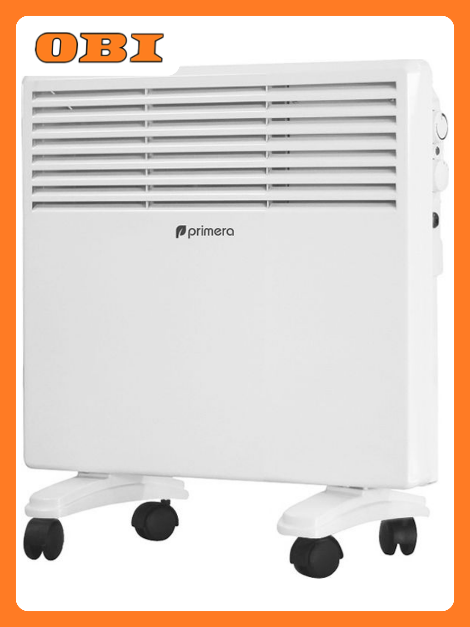 Конвектор электрический Primera PHP-1000-MXB монолитный нагревательный элемент белый