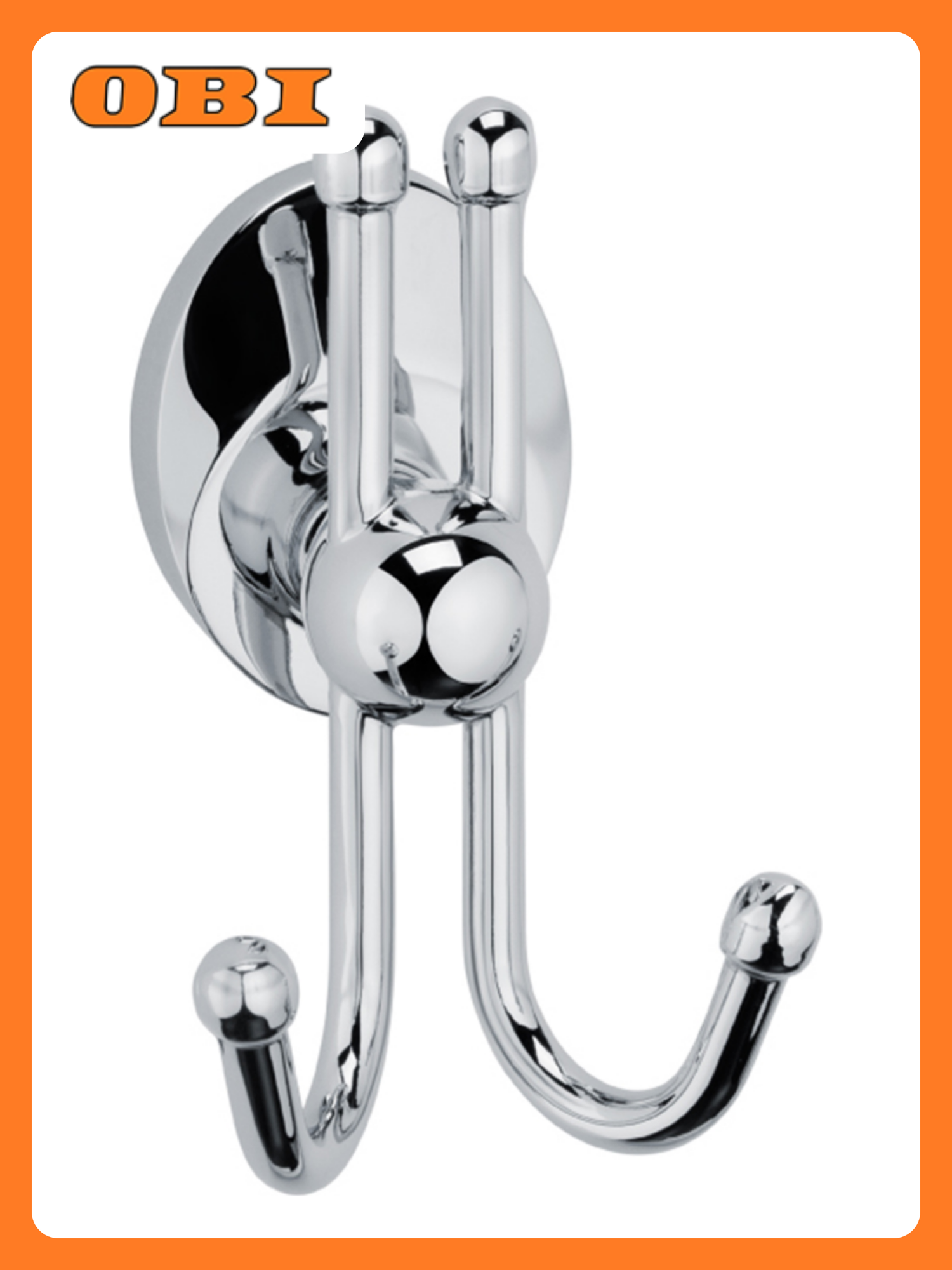 Крючок двойной хром europa 11х7х7