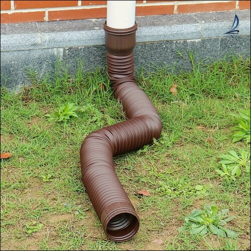 Изображение товара 1 пластиковая дренажная удлинительная труба с круговым соединителем - подходит для дренажа или удлинения гибких трубопроводных систем