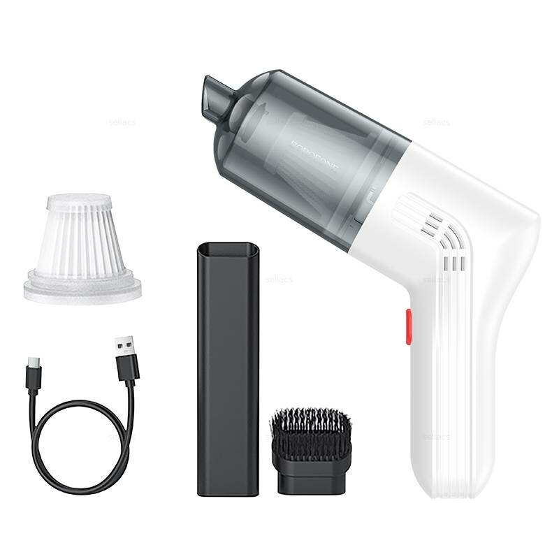 Портативный ручной авто пылесос Borofone FC4, 60W, 4000mAh, белый