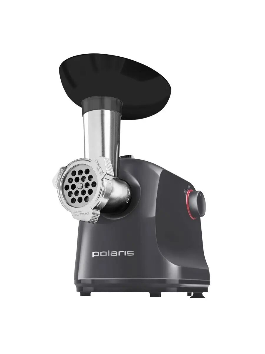 Мясорубка Polaris PMG 1872 RUS серый, пластик/металл, 1800 Вт, прорезиненные ножки