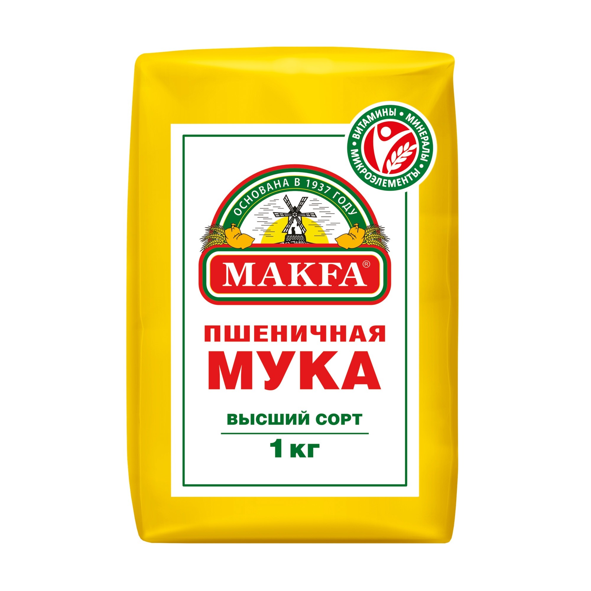 Makfa мука пшеничная высший сорт, 1 кг
