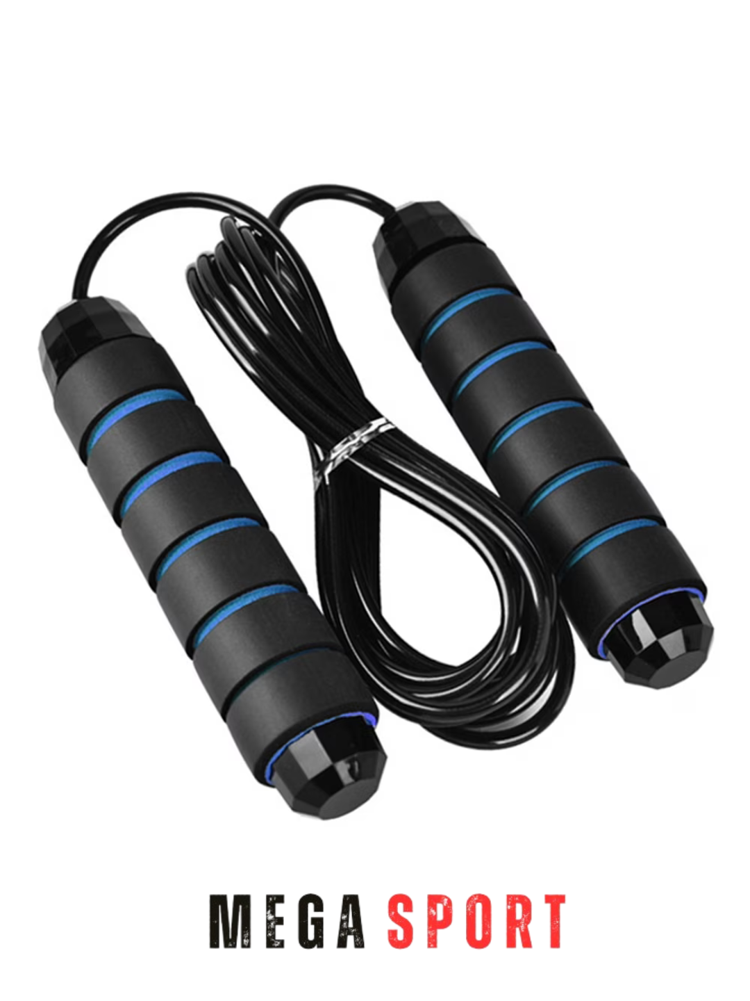 Скакалка для спорта, фитнеса, спортзала и кроссфит тренировок, резиновая_FS-002