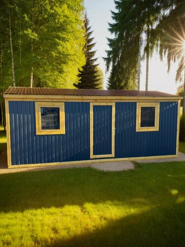 Изображение товара Бытовка утеплённая хозблок 6×2,3 м | Профлист +ДВП, Электрика