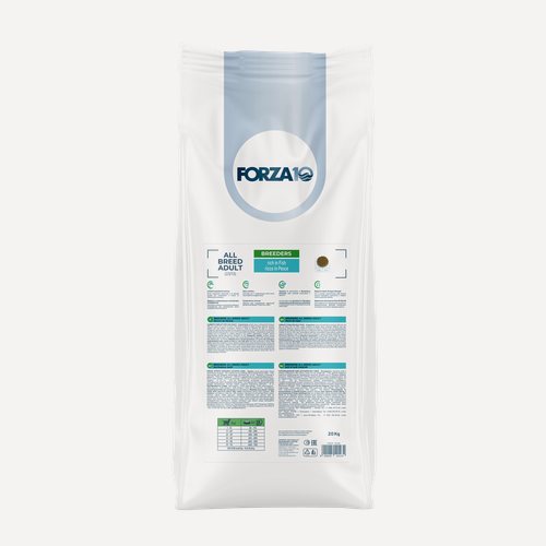Изображение товара Корм сухой Forza 10 Breeders" для взрослых собак всех пород, с треской, голубым тунцом и лососем, 20 кг