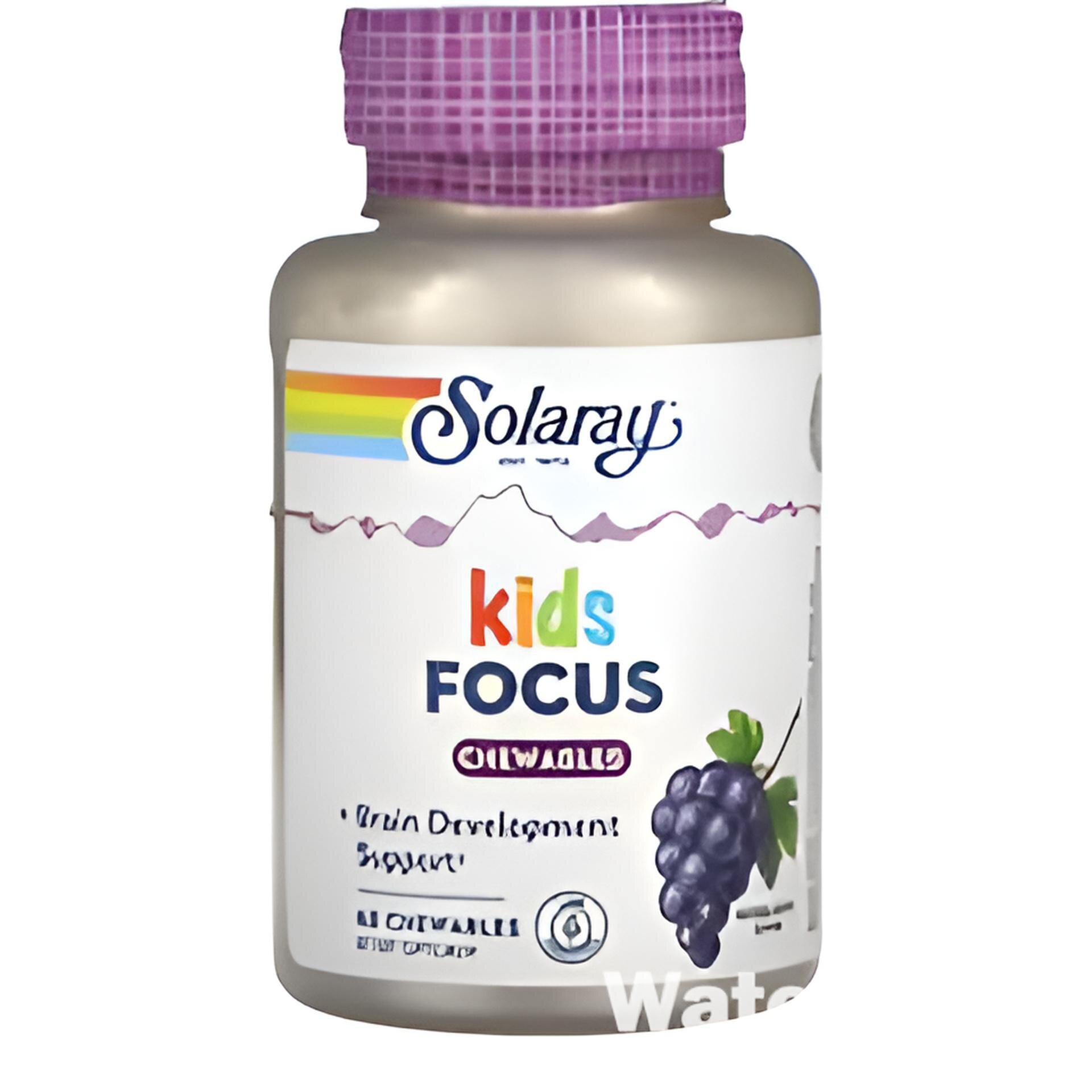 Solaray Kids Focus N60 — комплекс для поддержки внимания, концентрации и умственной активности детей