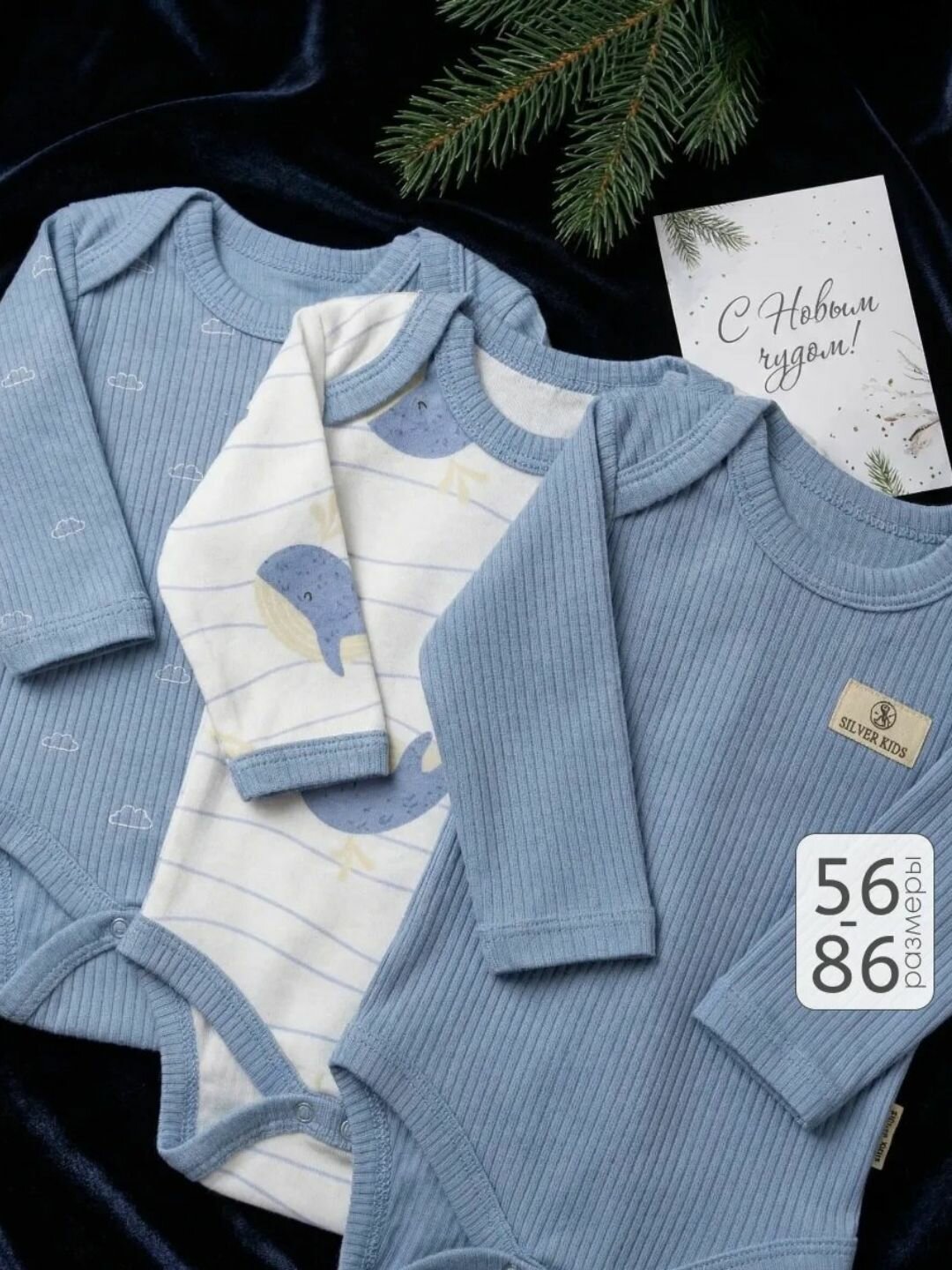 Боди БодиДлинныйРукав, комплект из 3 шт.