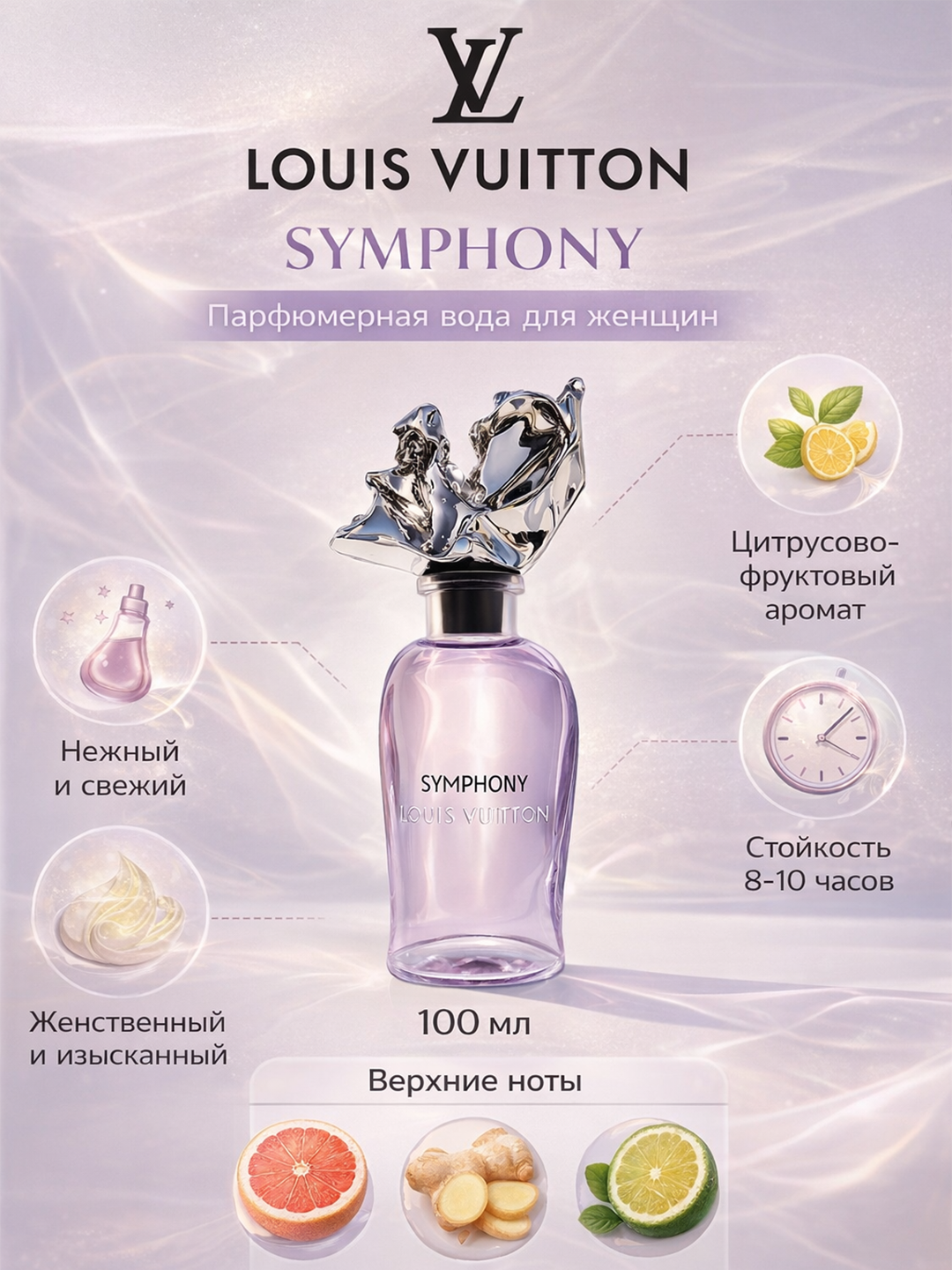Louis Vuitton Symphony Eau de Parfum, 100 мл — Женская парфюмерная вода